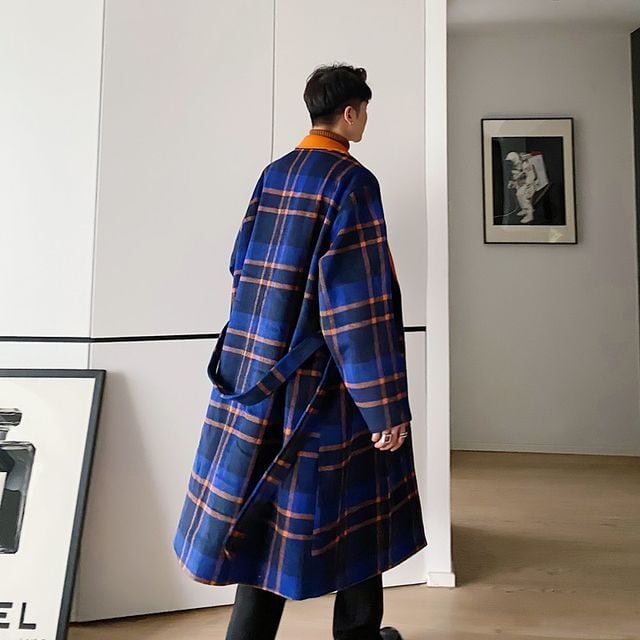 予約販売】ロングコート トレンチコート チェック柄 アウター ロング丈