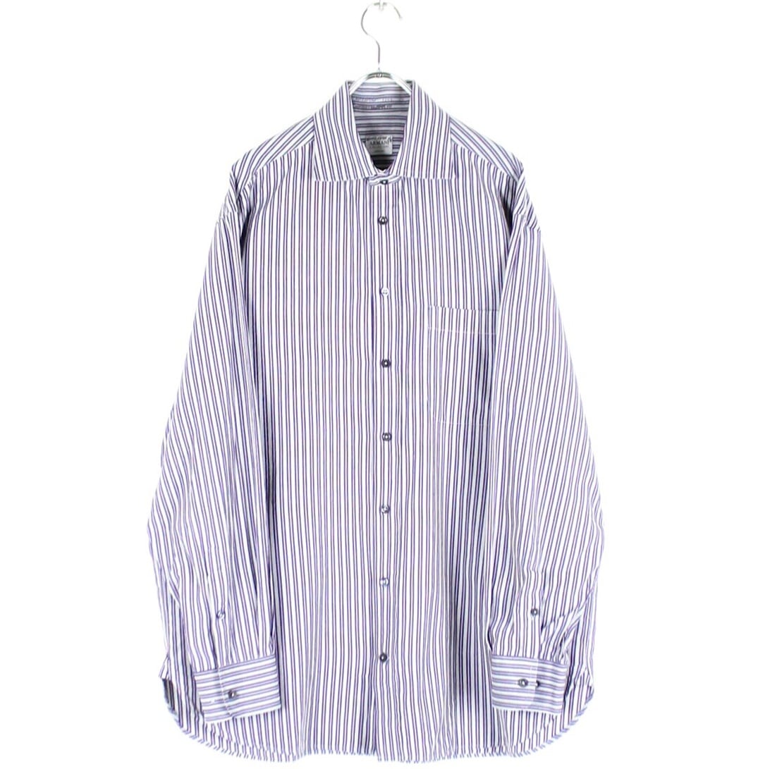 ARMANI COLLEZIONI ストライプ柄ドレスシャツ Made In ITALY 【ME-0564