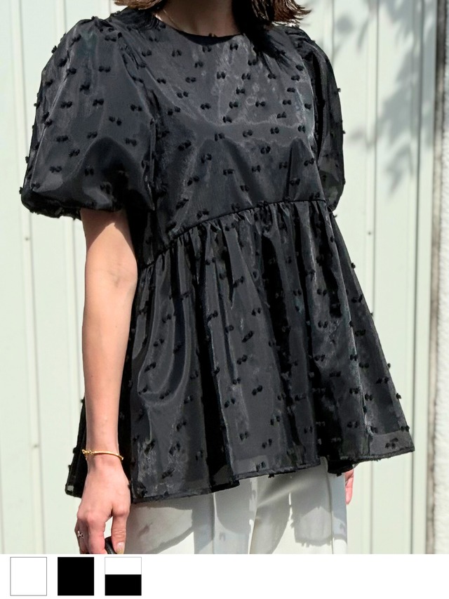 リボンライクバルーントップス