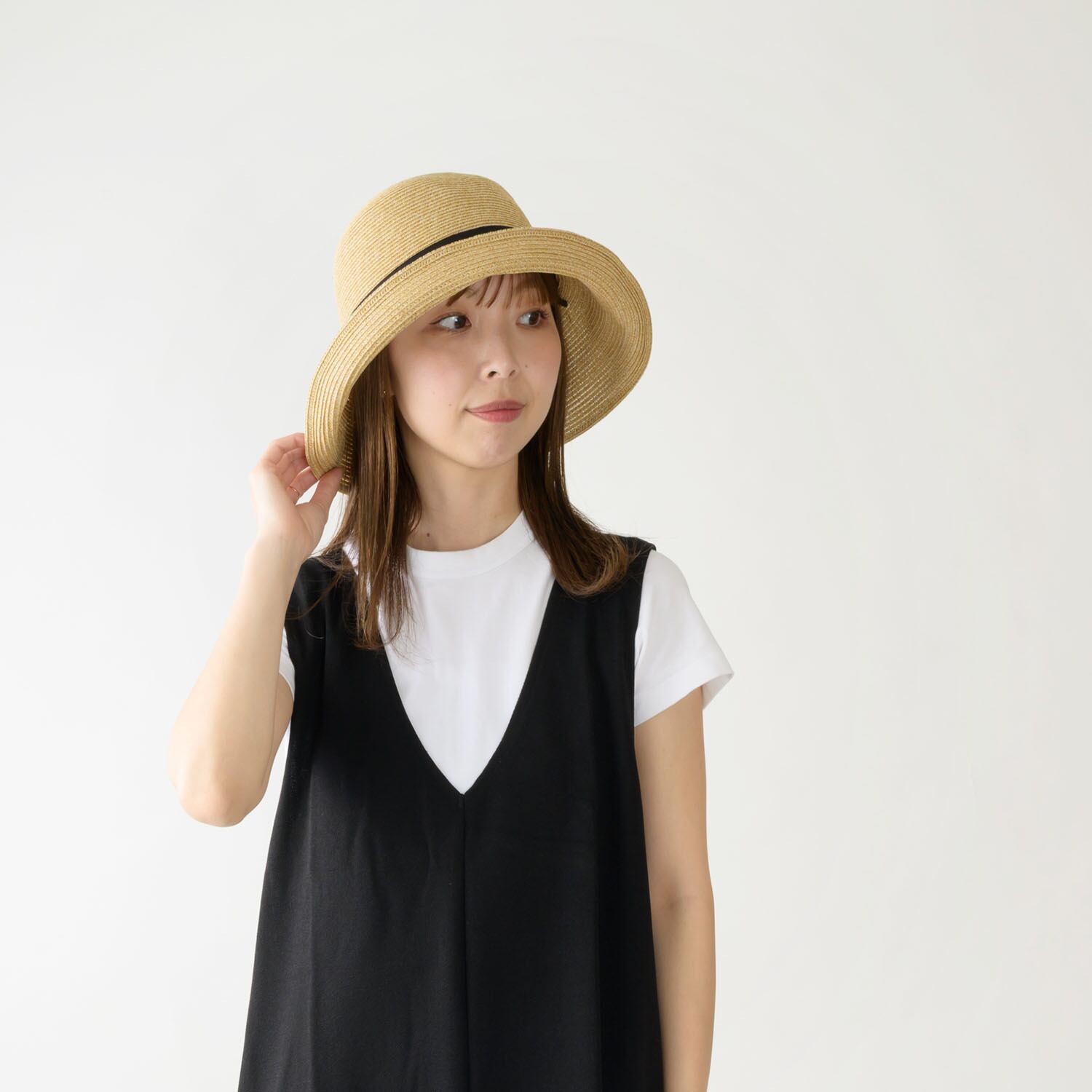 Alena（アレナ） 麻調ブレード・ペーパー2WAYキャペリン 57.5cm 60cm