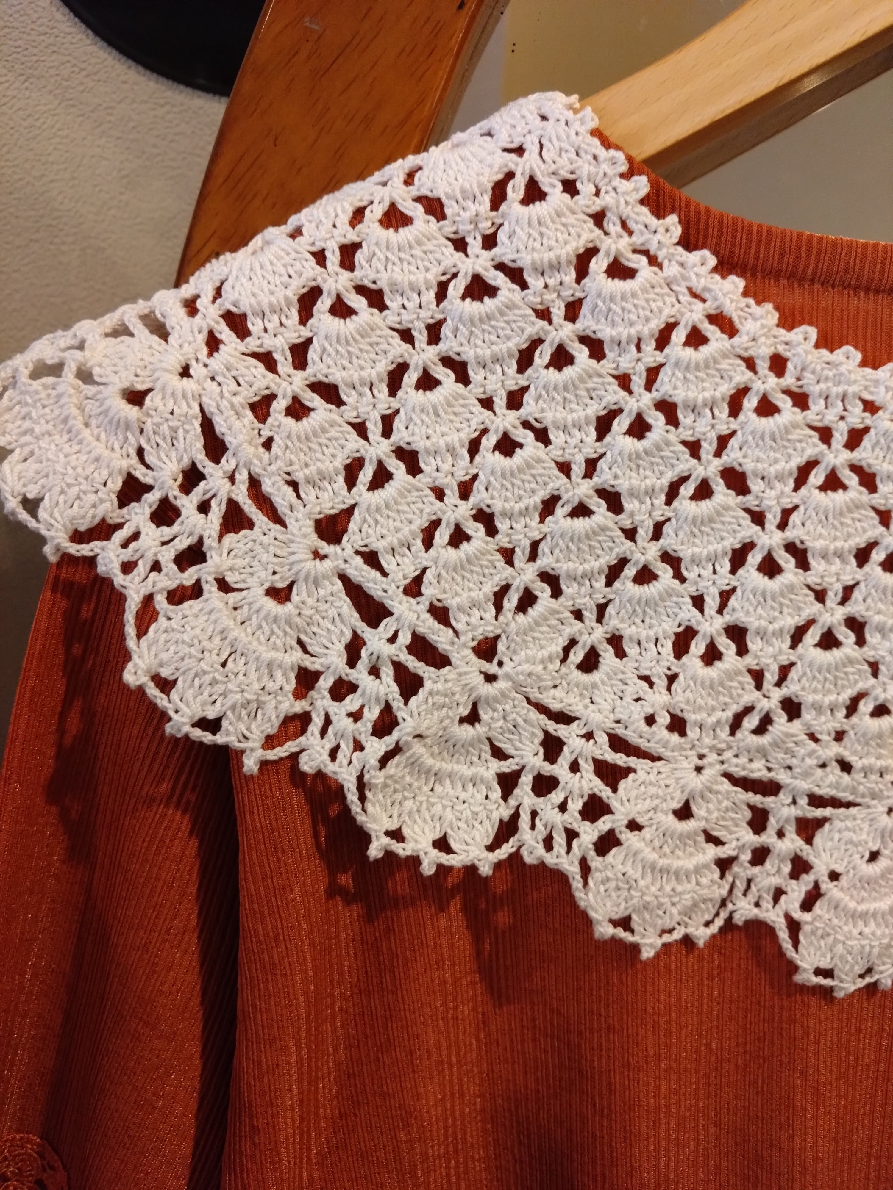 手編み ルーマニアンレース マクラメ つけ襟 オリジナルデザイン