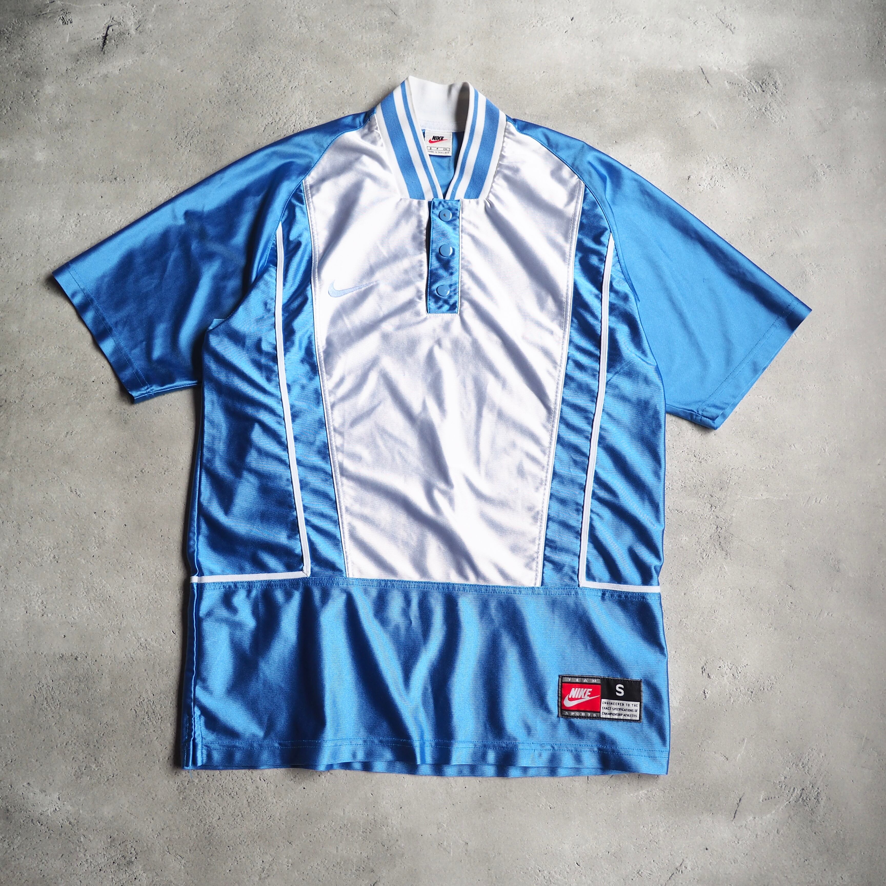 2000s ” NIKE ” Light Blue × White Bi color Game shirt