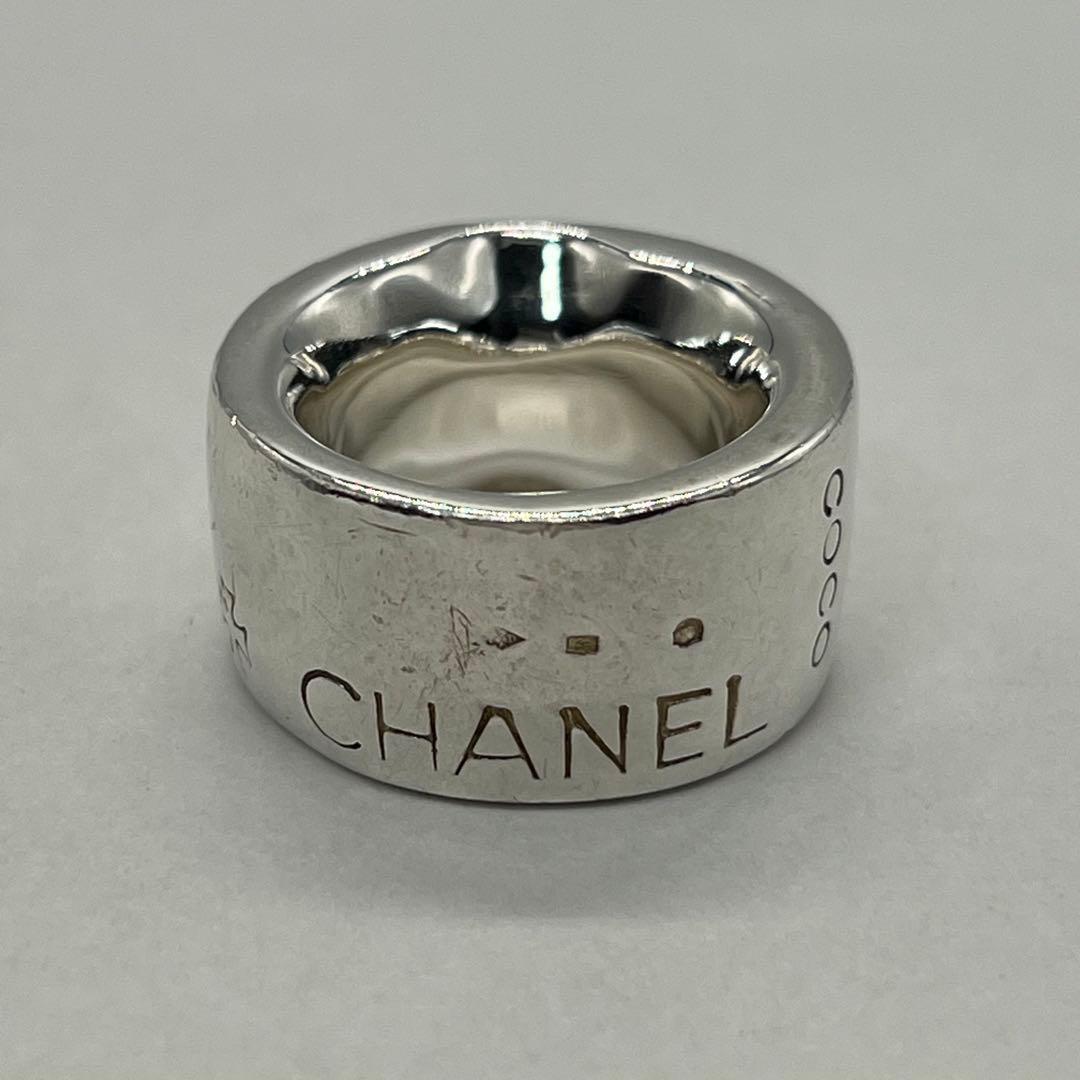 シャネル CHANEL カンボン リング 11号 SV925 ロゴ ヴィンテージ