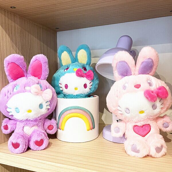 サンリオ ハローキティ マスコット カラフルバニー ミント ぬいぐるみ