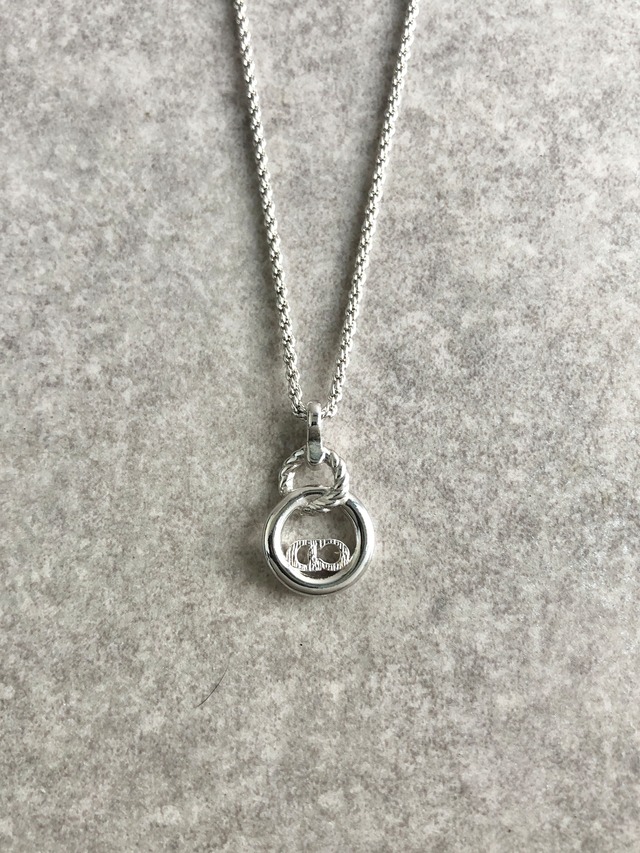 Christian Dior クリスチャン ディオール ネックレス シルバー サークル CD vintage ヴィンテージ オールド i6sati