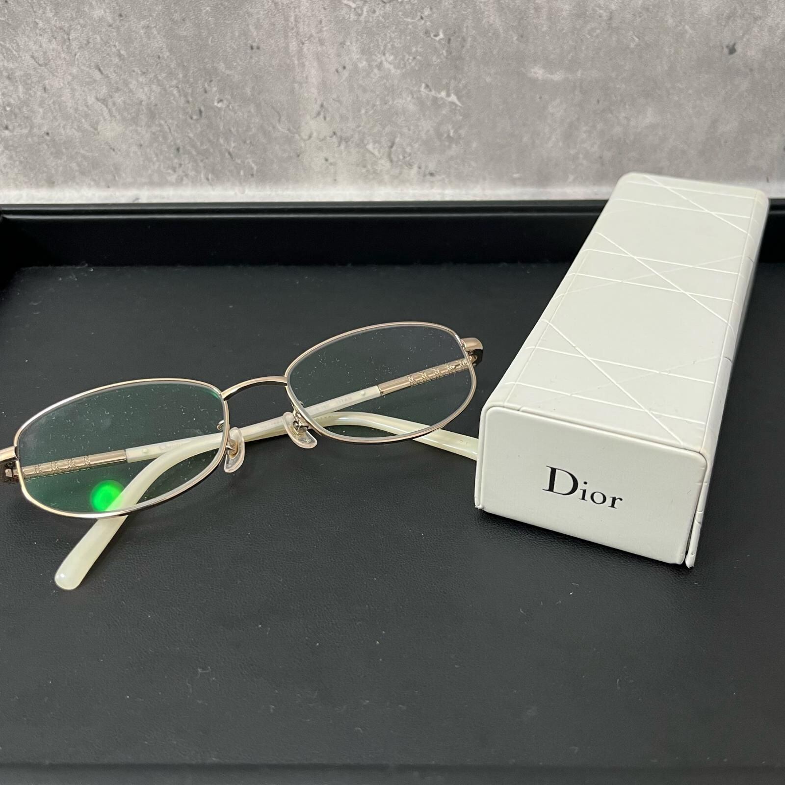 Christian Dior】クリスチャンディオール オーバル型メガネ CDロゴ