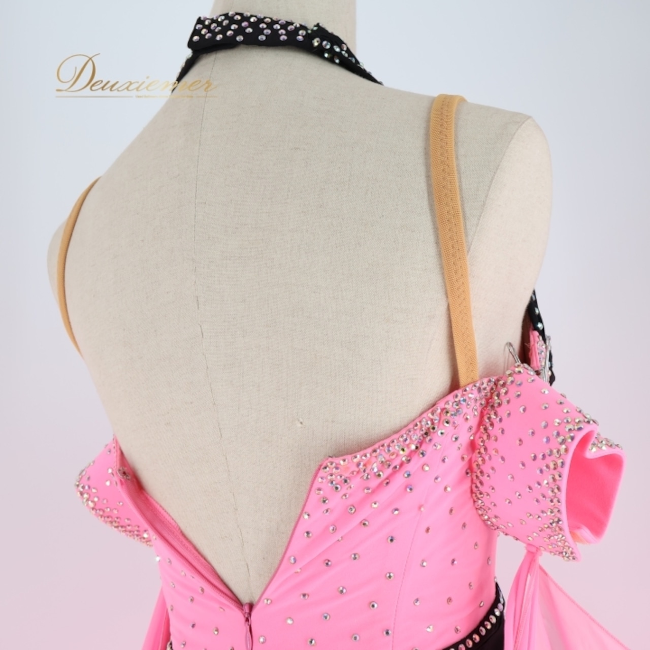 社交ダンス 衣装 スタンダードドレス ワンピース ドレス スタンダード フロート レース 黒 デモ 競技 ダンス パーティ 発表会 ブラック系 ピンク系 フロートスカート かわいい 衣装 おしゃれ 競技用 パーティー用 ステージ衣装 伸縮性 発表会衣装