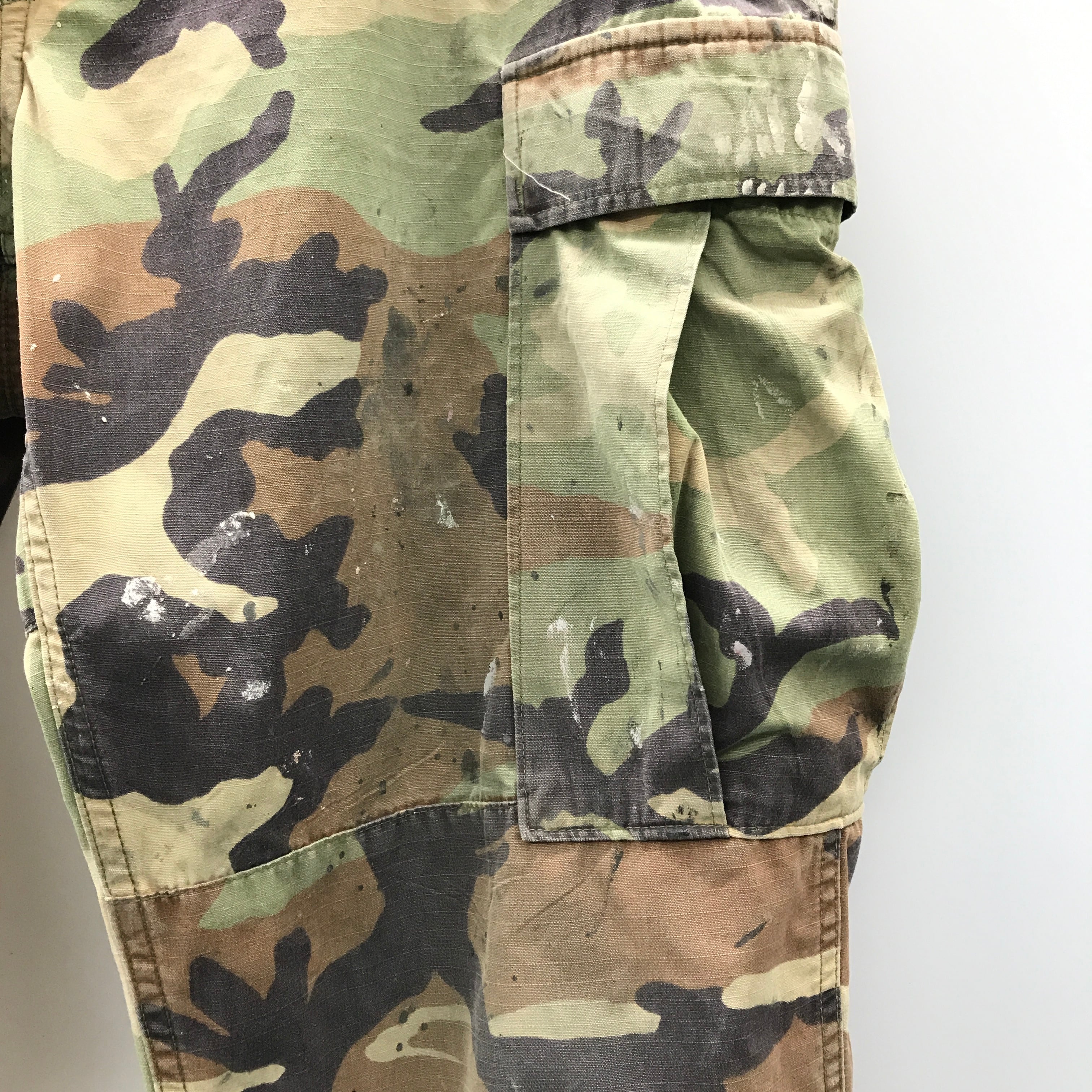 2000年代  米軍実物 U.S.ARMY BDU カーゴパンツ ミリタリー ウッドランドカモ (メンズ XS-XS)   O7408