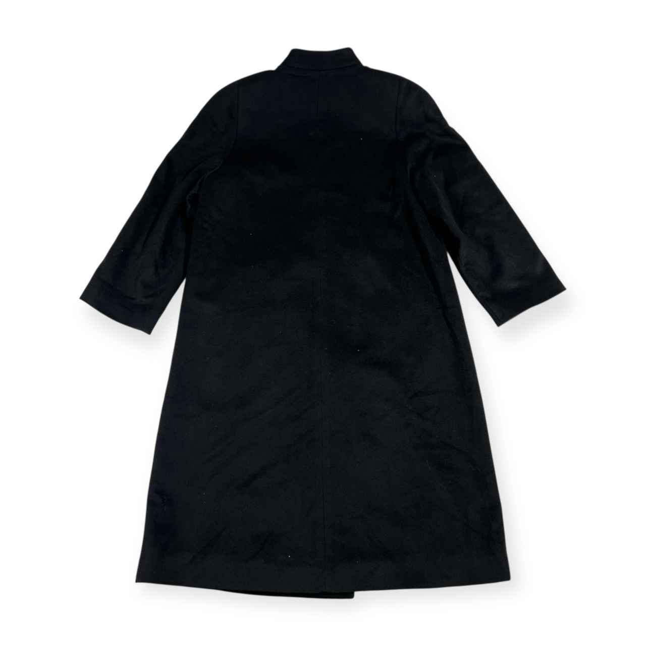 カシミヤ10% ESPRITCORE エスプリットコア ノーカラー コート M~L程度 /ブラック レディース