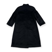 カシミヤ10% ESPRITCORE エスプリットコア ノーカラー コート M~L程度 /ブラック レディース