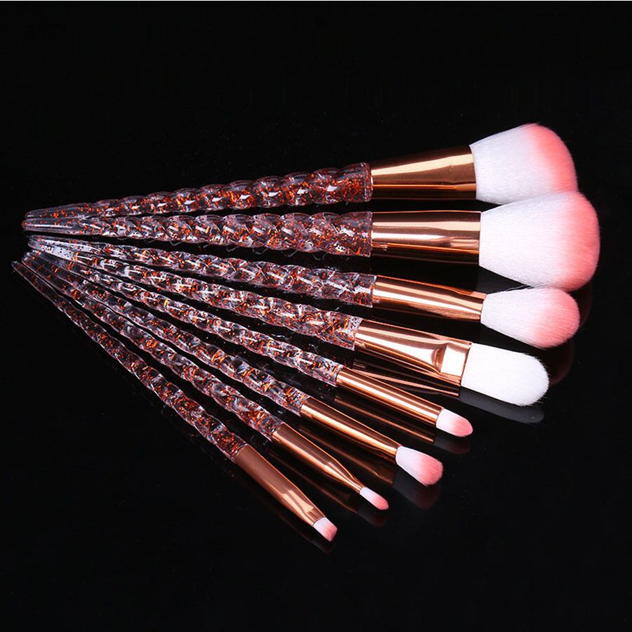 メイクブラシ8本セット ポーチ付き 持ち運び 携帯 化粧 8本セット