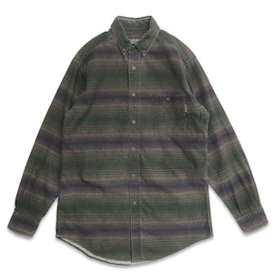 古着 ウールリッチ WOOLRICH ネルシャツ ボーダー 長袖シャツ ボタンダウンシャツ 表記：L　gd408691n w60305