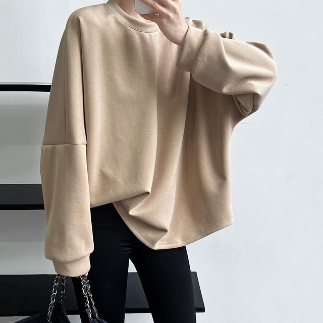 drop shoulder oversized pullover