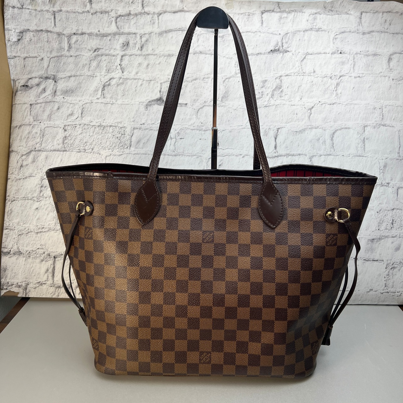 LOUIS VUITTON ルイヴィトン  ダミエネヴァーフルMM 旧型 N51105 レザー トートバッグ ブラウン A-9485