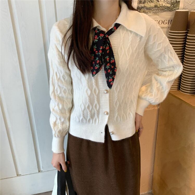 簡単にサマ見え レトロ 麻の花 ニットトップス セーター トップス カーディガン レディース