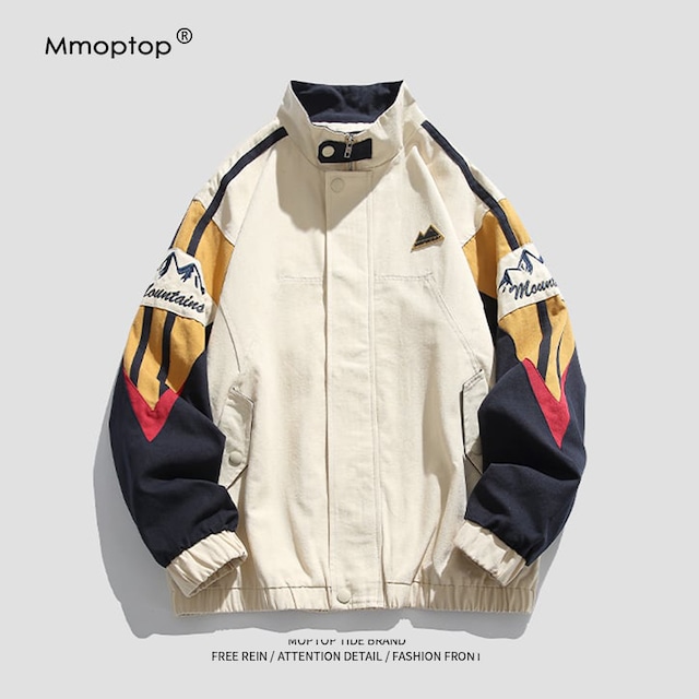 大人気商品✿【Mmoptopシリーズ】★ジャケット★ アウター 配色 男女兼用 メンズ カジュアル M L XL 2XL スタンドネック