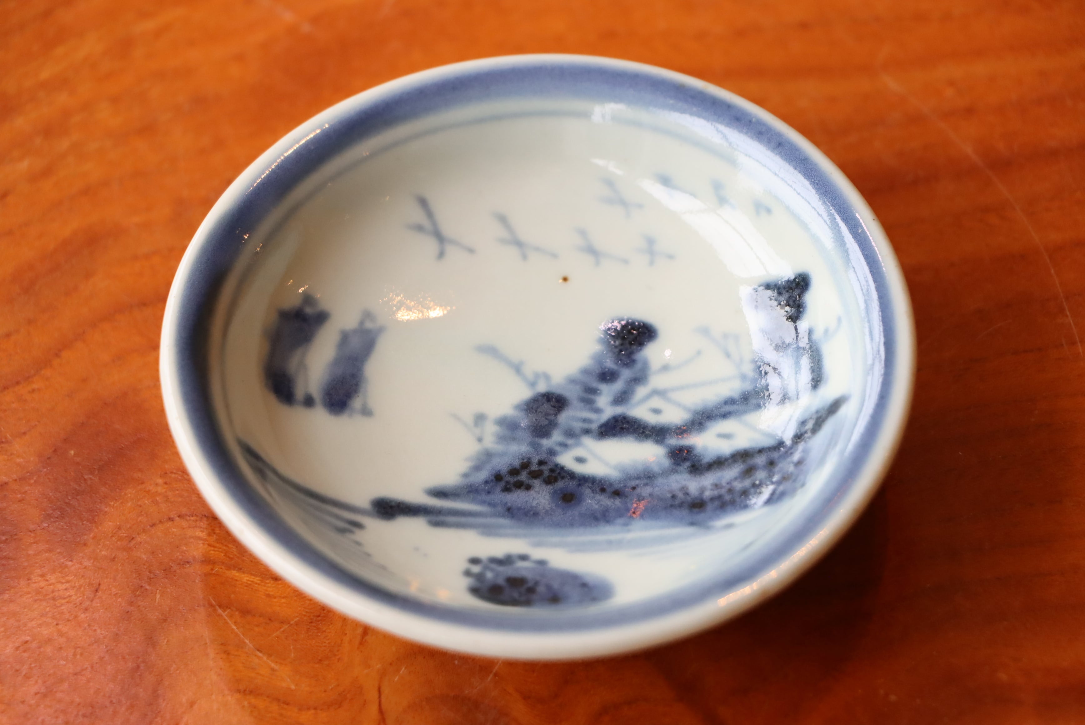 豆皿 伊万里焼 染付 風景文 | (有)新原美術