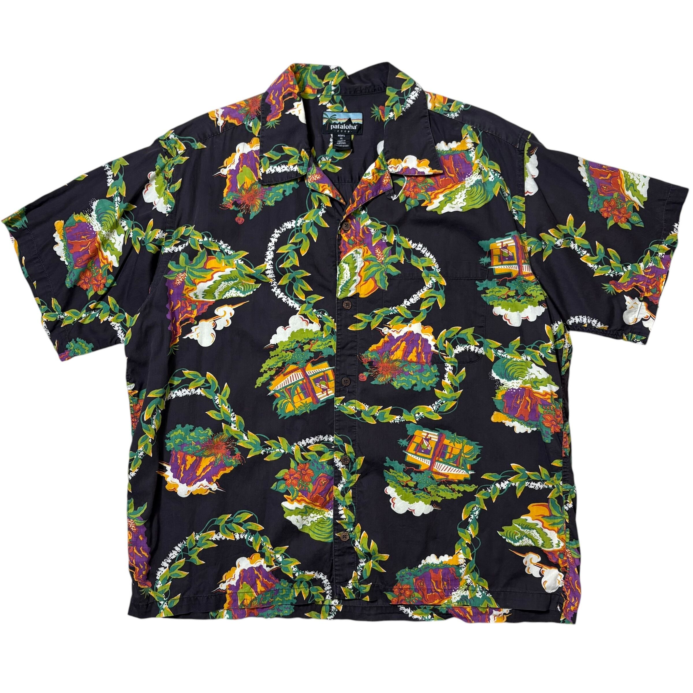 pataloha パタロハ ハワイアンシャツ アロハ ハレイワ 00s ブラック pataloha パタロハ ハワイアンシャツ アロハ ハレイワ 00s ブラック XL