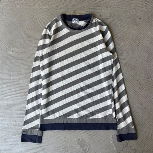 AH / Layered design long sleeve T-shirt