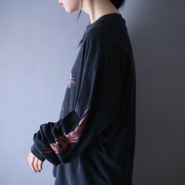 "HARD ROCK HOTEL" 360 all printed loose silhouette l/s tee