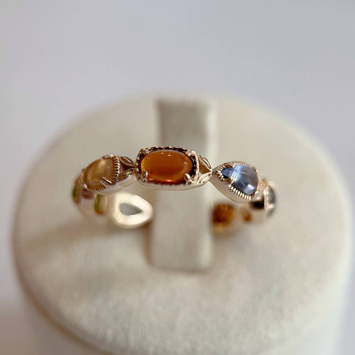 7色マルチカラーランダムストーンリング silver925 | Dreaming jewelry box
