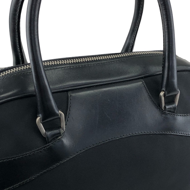 PRADA プラダ ハンドバッグ ブラック トライアングルロゴ レザー ミニボストン vintage ヴィンテージ オールド ezhmex