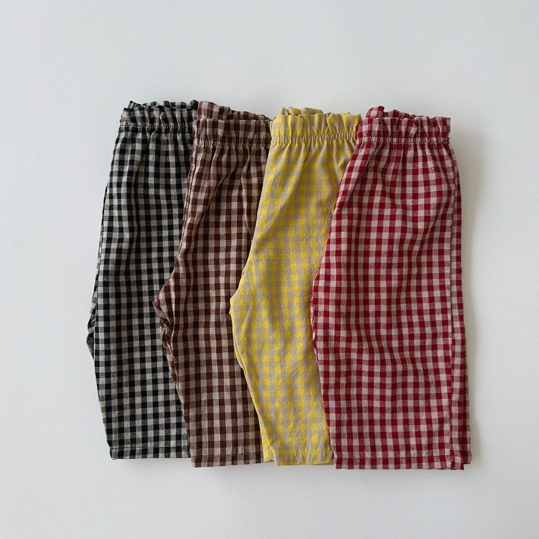 【2点送料無料】«予約»«Aosta» チェックパンツ 4colors