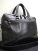 22万★BURBERRY PRORSUM バーバリープローサム A4対応ビジネス可 2way レザー ブリーフケース ハンド バッグ 黒★ビジネスシーンの強い味方