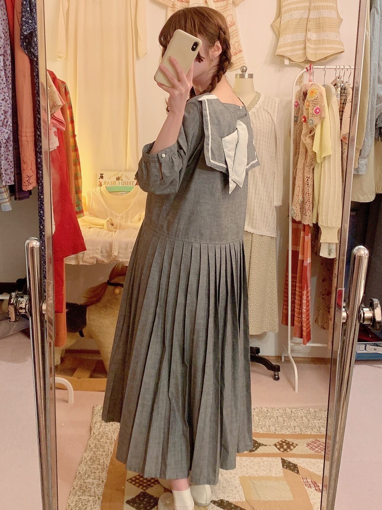 original / brand new sailor one-piece / gray