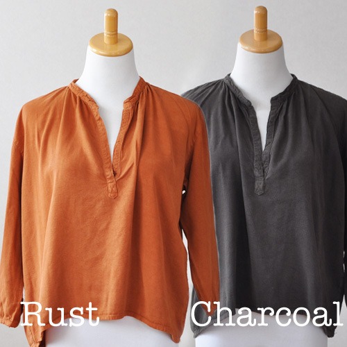 Atelier Delphine テンセルプルオーバー【Charcoal or Rust】