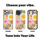 iPhoneケース ひまわり 北欧レトロポップ｜ミッドセンチュリー風花柄 NOR130