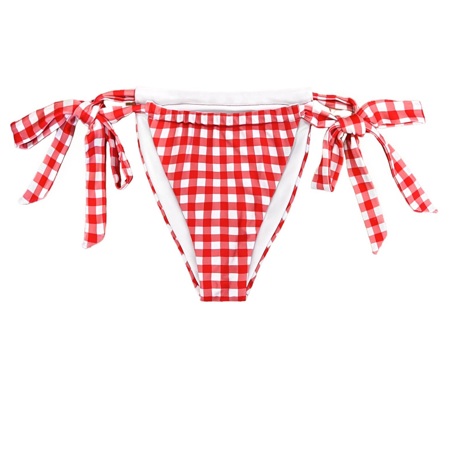 red gingham check curtain brazilian pants