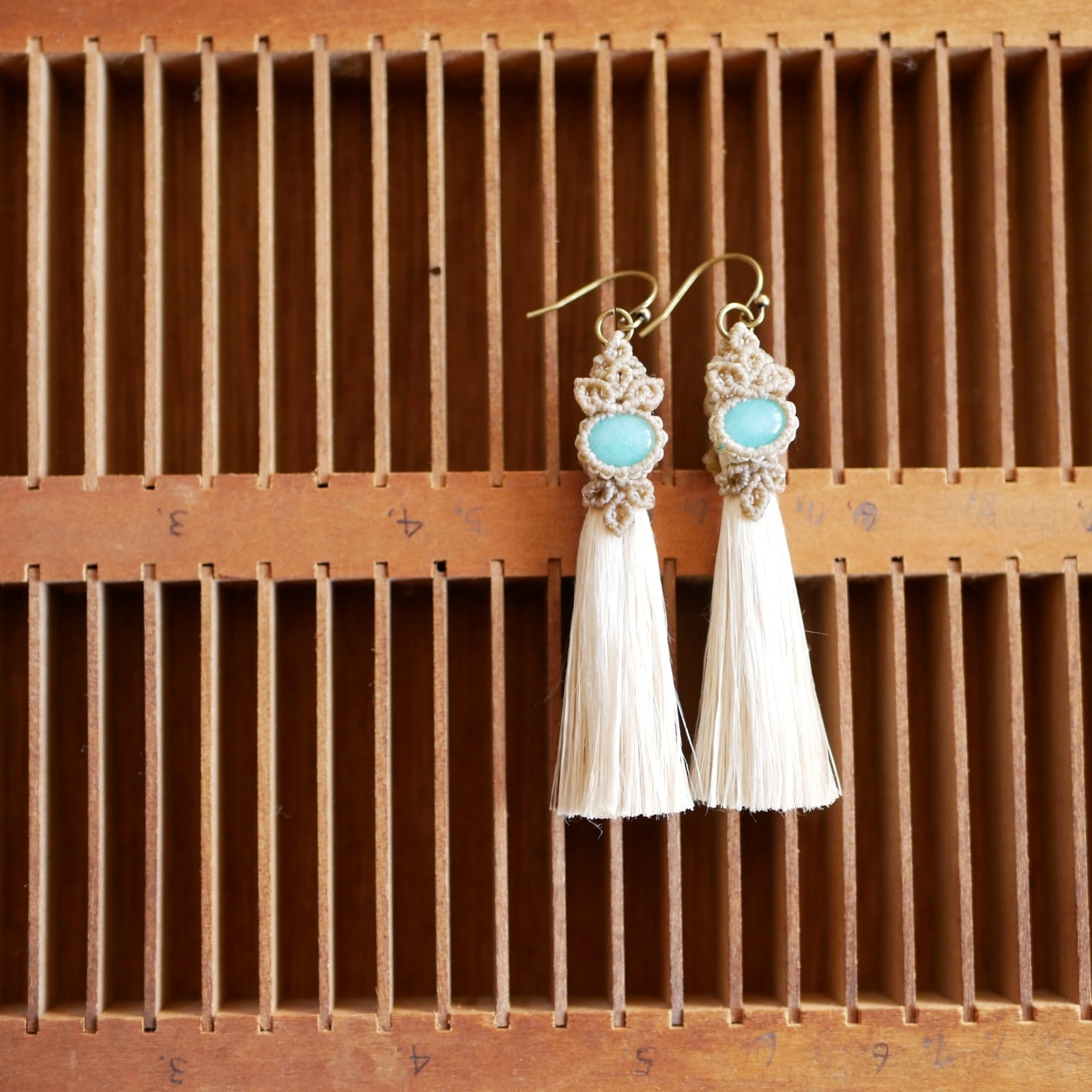 【 精麻 】 精麻×アマゾナイトピアス