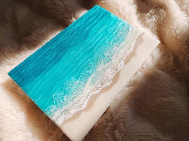 455.オーシャンレジンアート 波紋アートSMパネル