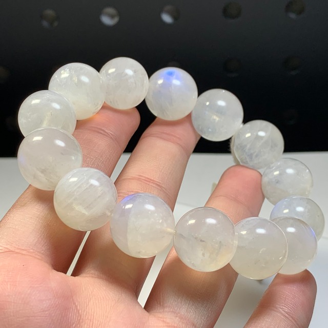 希少な大玉！全粒ブルーシラー♪ホワイトラブラドライト ブレスレット