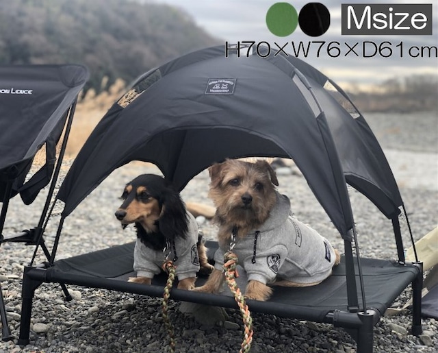 TR019-Mペットコット 屋根付き 5050workshop withPET アニマルテント Mサイズ 5050ワークショップ ANML TENT ペット用 テント ペットテント コット 日よけ シェード キャンプ アウトドア 持ち運びケース付き