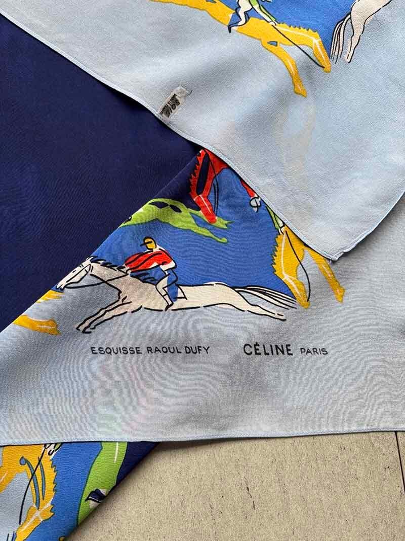 スカーフ セリーヌ シルクスカーフ CELINE セリーヌ RAOUL DUFY