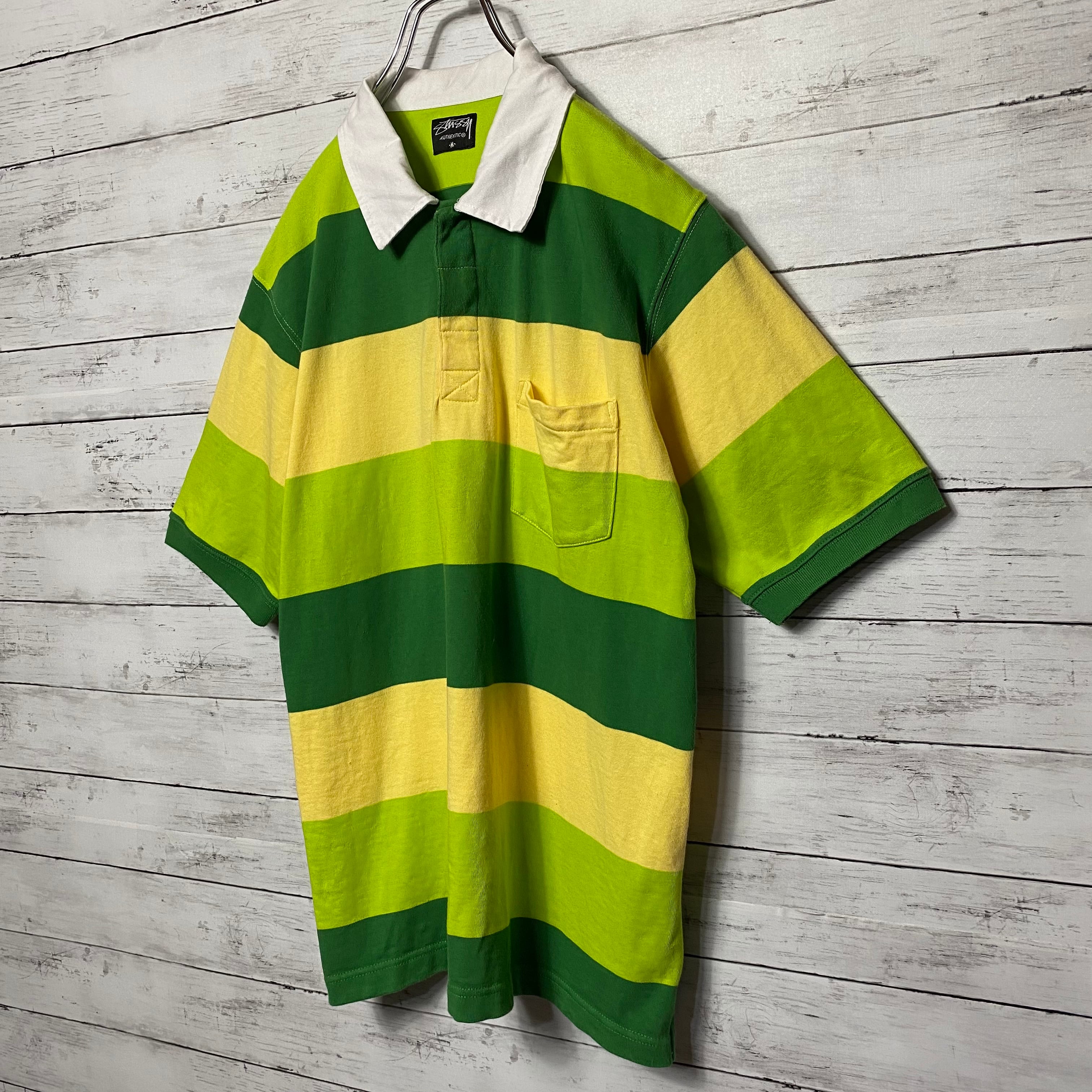 最大51％オフ！ stussy古着ツタンカーメン総柄 ラガーシャツsk8 ポロ