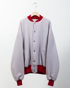 vintage fleece varsity jacket / SIZE:46