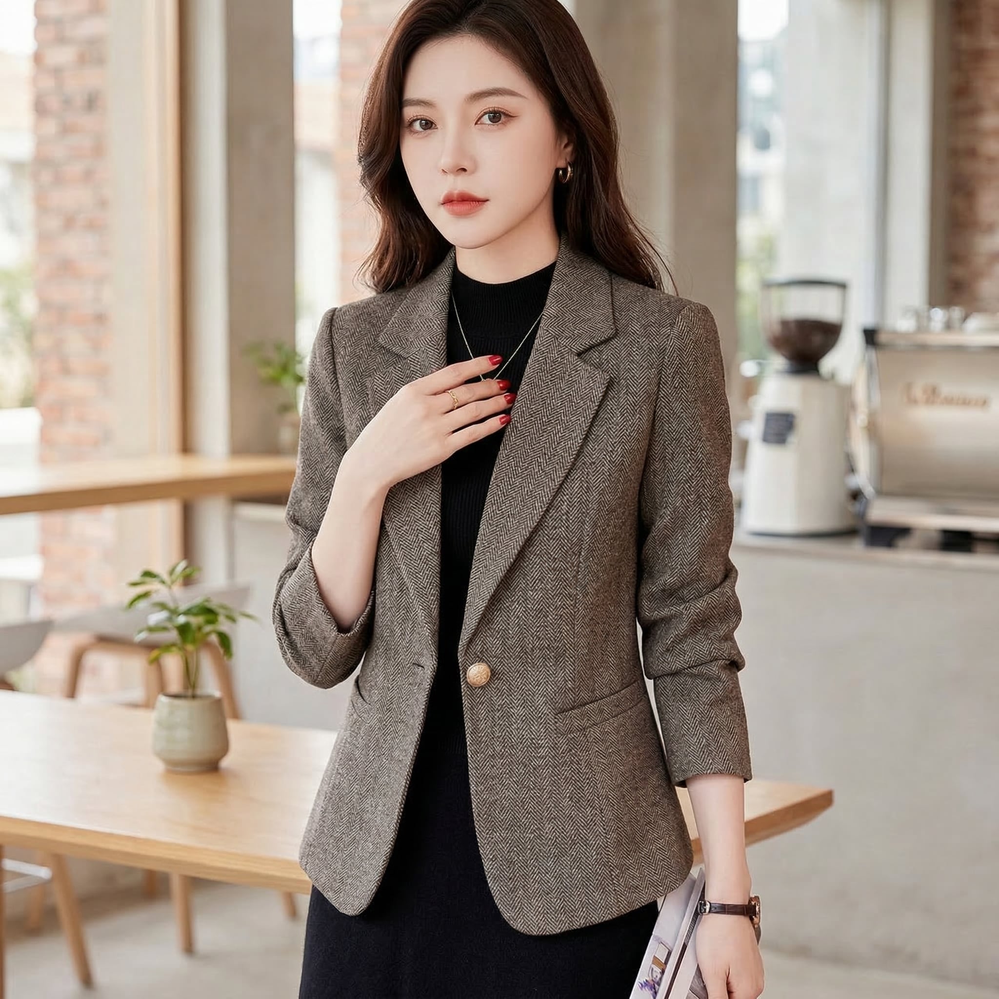 テーラードジャケットスリムショートタイプ(2color) A0536