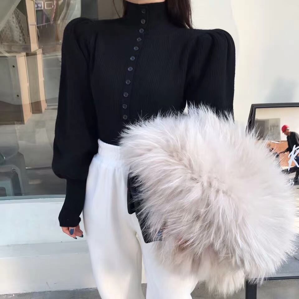 パワーショルダー　ハイネックニット AJ−111-C01