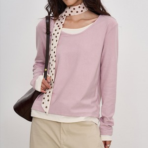 バイカラーフェイクレイヤードカットソー(4color)　CS3431