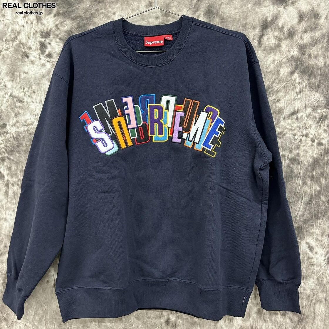 supreme 21ss Stacked Logo Crewneck 