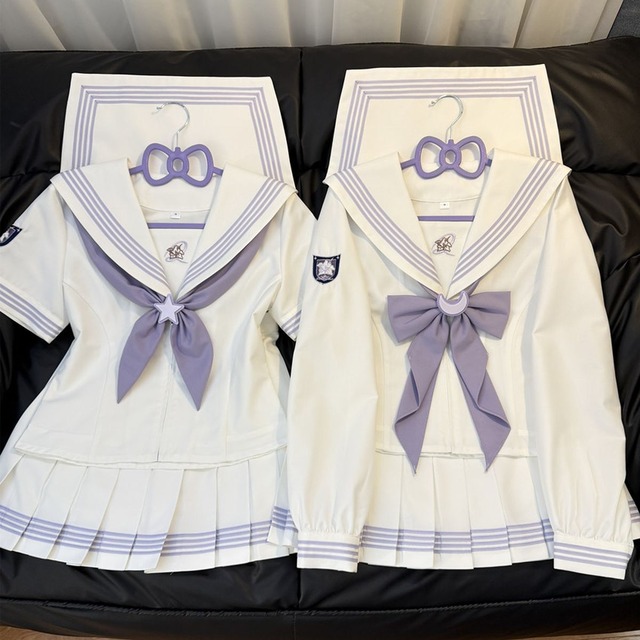 月星リボンミルキーパープルセーラー服セット