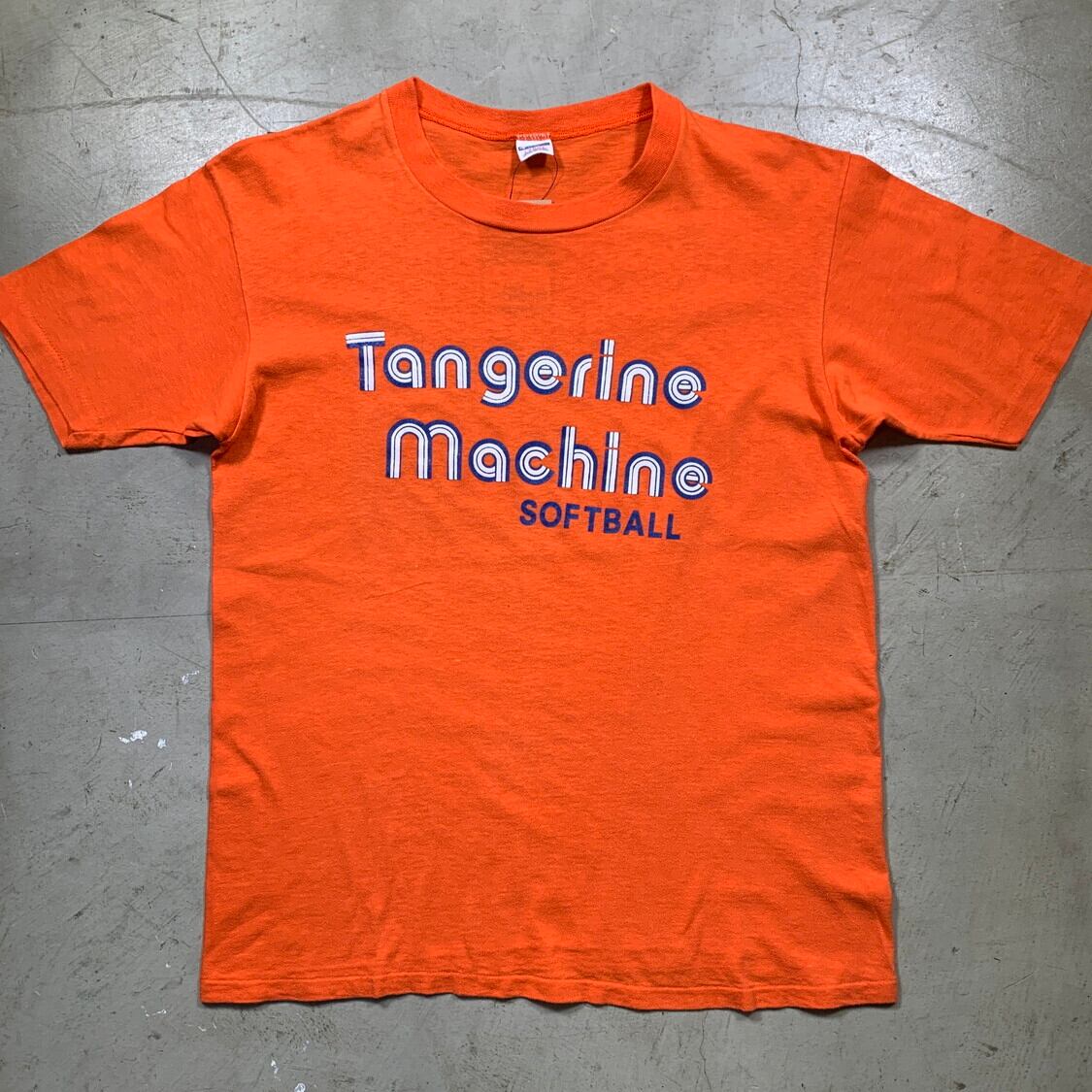 70's 80's Champion チャンピオン プリントTシャツ Tangerine Machine