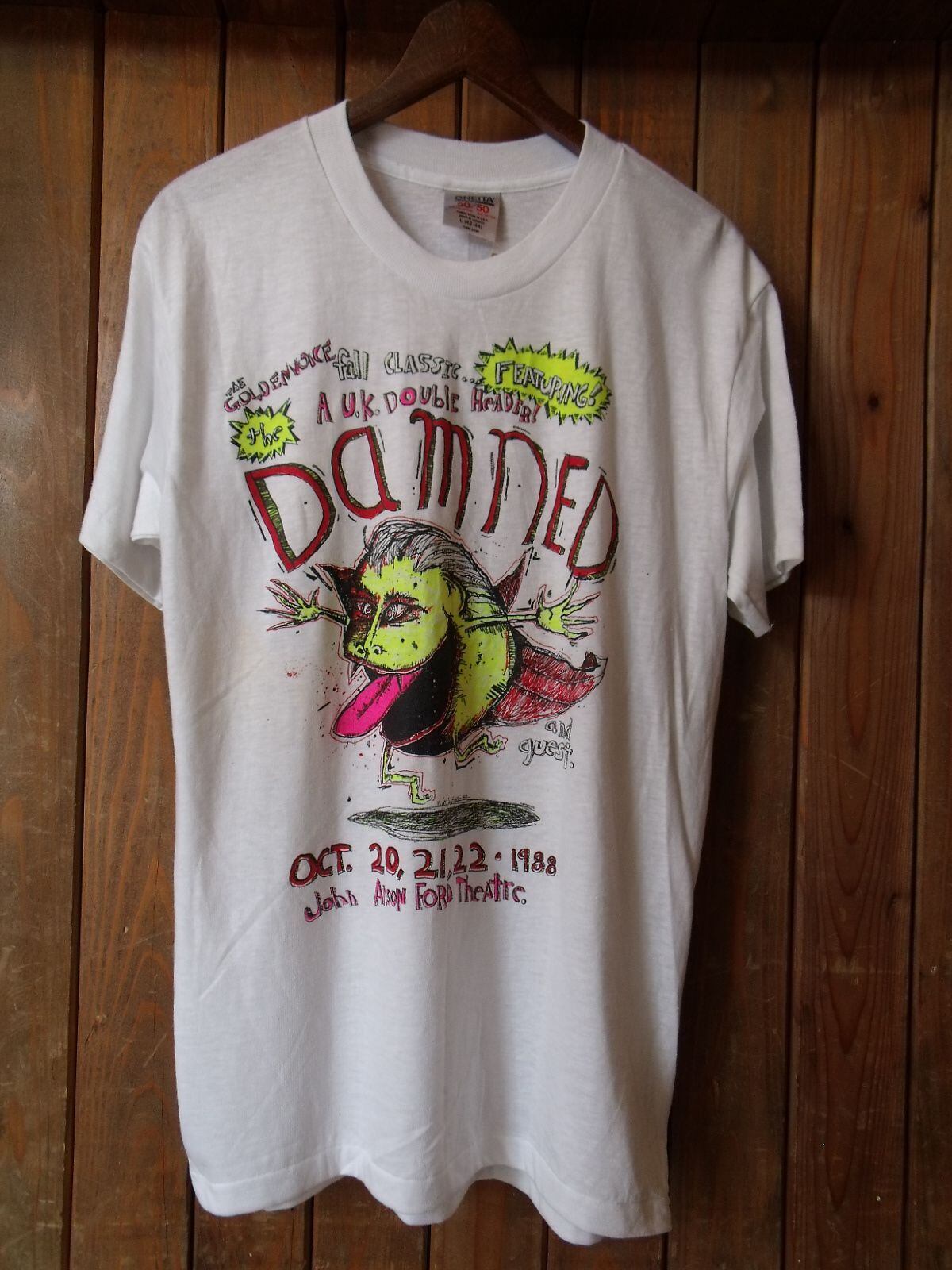 Vintage☆80's DEAD STOCK【THE DAMNED】<Bad Otis Link>Tee | flancy