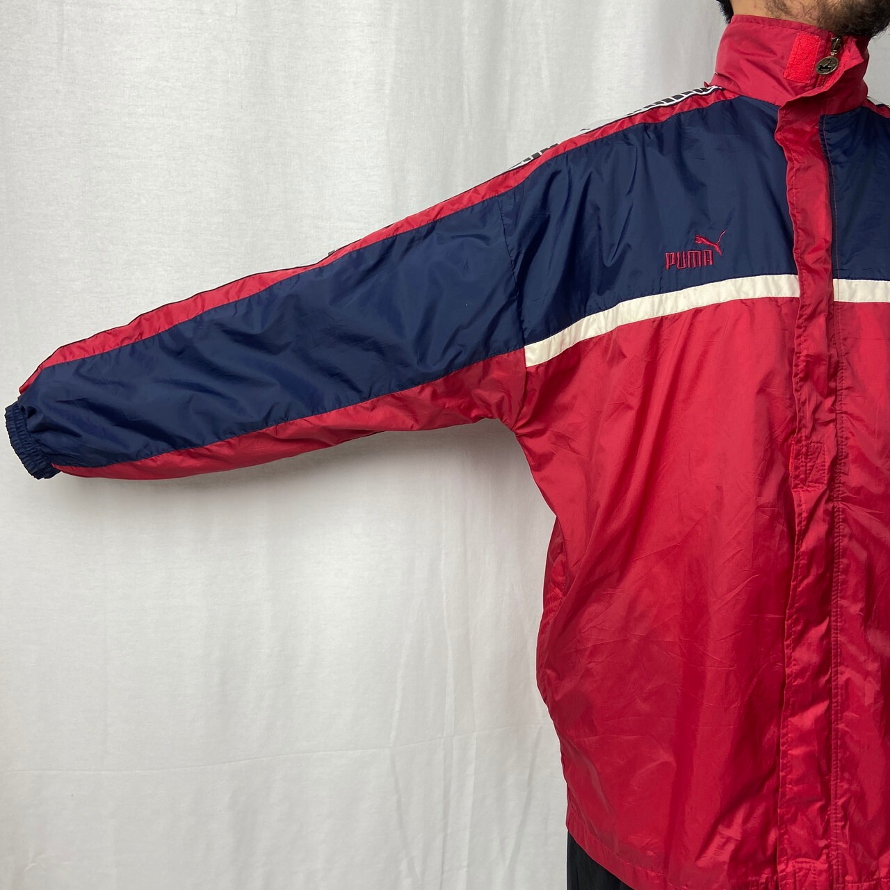 90年代 PUMA プーマ ナイロン トラックジャケット メンズXL相当 古着 
