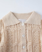 DU240523 mesh knit cardigan shirt【残り僅か】