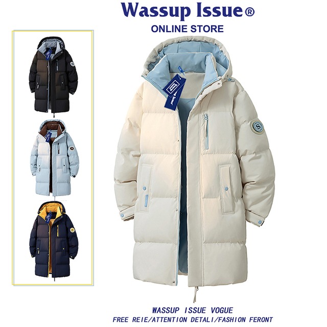 ৡ防寒の定番アウター！【WSシリーズ】★冬用コート★ ユニセックス 4color 配色 フード付き おしゃれ