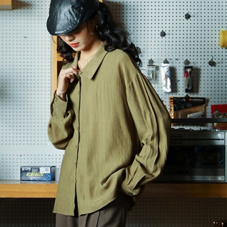 レトロプリントシャツ【G3390】